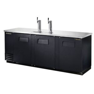 True TDD-4-HC 90″ Solid Swing Door Direct Draw Beer Dispenser with 2 Taps & 4 Keg Capacity