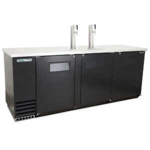 True TDD-4-HC 90″ Solid Swing Door Direct Draw Beer Dispenser with 2 Taps & 4 Keg Capacity