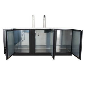 True TDD-4-HC 90″ Solid Swing Door Direct Draw Beer Dispenser with 2 Taps & 4 Keg Capacity