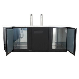 True TDD-4-HC 90″ Solid Swing Door Direct Draw Beer Dispenser with 2 Taps & 4 Keg Capacity
