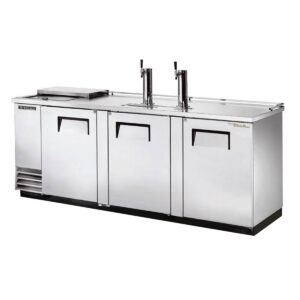 True TDD-4CT-S-HC 90″ Solid Door Direct Draw Beer Dispenser with 2 Taps & 4 Keg Capacity