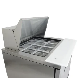 True TFP-32-12M 32″ Sandwich/Salad Prep Table w/ Refrigerated Base, 115v, Right Hinge