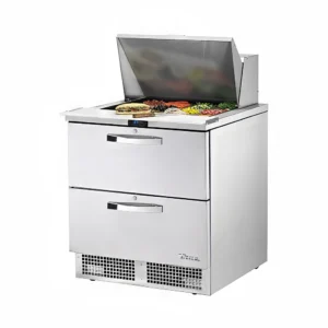 True TFP-32-12M-D-2~SPEC3 32″ Spec Series® Sandwich/Salad Prep Table w/ Refrigerated Base, 115v