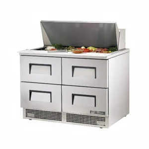 True TFP-48-18M-D-4 48″ Sandwich/Salad Prep Table w/ Refrigerated Base, 115v