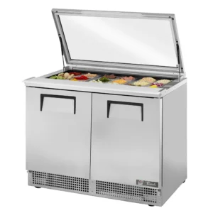 True TFP-48-18M-FGLID 48″ Sandwich/Salad Prep Table w/ Refrigerated Base, 115v