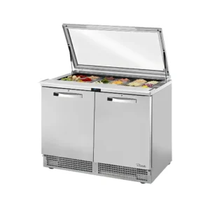 True TFP-48-18M-FGLID~SPEC3 48″ Spec Series® Sandwich/Salad Prep Table w/ Refrigerated Base, 115v