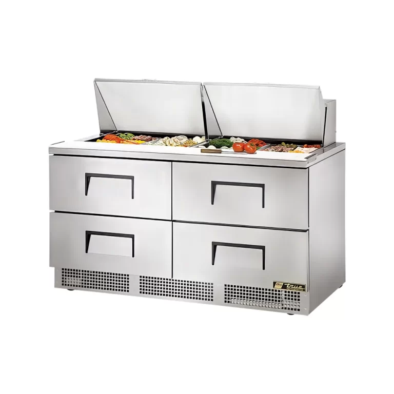 True TFP-64-24M-D-4 64" Sandwich/Salad Prep Table w/ Refrigerated Base, 115v