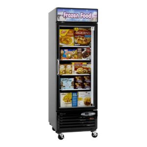 Turbo Air TGF-23F(B)-N 27″ One Glass Door Freezer Merchandiser, White or Black, 17.7 cu. ft.