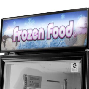 Turbo Air TGF-23F(B)-N 27″ One Glass Door Freezer Merchandiser, White or Black, 17.7 cu. ft.