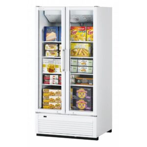 Turbo Air TGF-35SDH-N 39″ Two Glass Door Freezer Merchandiser, White or Black, 30.9 cu. ft.