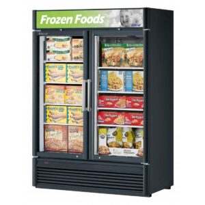 Turbo Air TGF-47SD-N 51″ Two Glass Door Freezer Merchandiser, White or Black, 39.0 cu. ft.