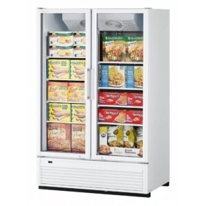 Turbo Air TGF-47SDH-N 51″ Two Glass Door Freezer Merchandiser, White or Black, 42.1 cu. ft.