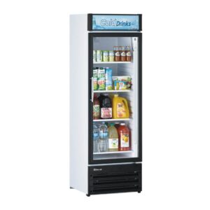 Turbo Air TGM-14RV-N6 23″ 1-Section Merchandiser Refrigerator w/ Glass Door, White, 12.17 cu. ft.