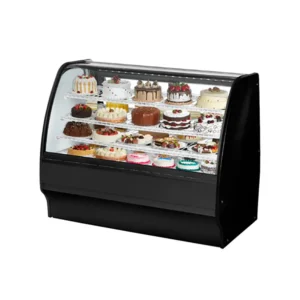 True TGM-R-59-SC/SC-B-W 59 1/4″ Full Service Bakery Case w/ Curved Glass – (4) Levels, 115v
