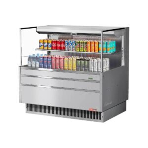 Turbo Air TOM-48L-UF-S-2S-N 46″ Horizontal Open Air Merchandiser, Stainless Steel, Self-Contained, 1 Shelf, 10.2 cu. ft.