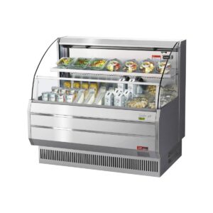 Turbo Air TOM-50LS-N 50″ Horizontal Open Air Merchandiser, Stainless Steel, Self-Contained, 1 Shelf, 9.8 cu. ft.