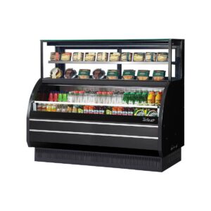 Turbo Air TOM-W-60SB-UF-N 62″ Horizontal Combination Open Air Merchandiser, Stainless Steel, Self-Contained, 2 Shelves, 7.0 top/10.7 bottom cu. ft.