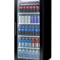 True CVM-11-HC~EGC01 24" 1-Section Glass Door Merchandiser Refrigerator in Black, 11 cu. ft.