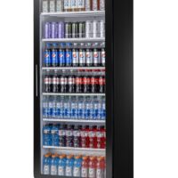 True CVM-27-HC~EGC01 30" 1-Section Glass Door Merchandiser Refrigerator in Black, 27 cu. ft.