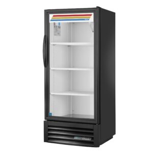True GDM-10-58-HC~TSL01 24″ One Glass Door Refrigerated Merchandiser in Black, 11 cu. ft.