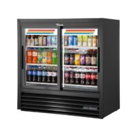 True GDM-41C-48-HC-LD 48" 2-Section Thermal Glass Sliding Door Refrigerated Merchandiser