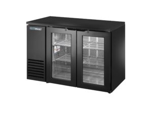 True TBB24-48-2G-Z1-BST-B-1 Refrigerated Back Bar Cabinet