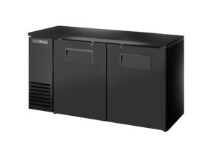 True TBB24-60-2S-Z1-BST-B-1 Refrigerated Back Bar Cabinet