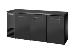 True TBB24-72-3S-Z1-BST-B-1 Refrigerated Back Bar Cabinet