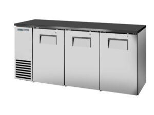 True TBB24-72-3S-Z1-BST-S-1 Refrigerated Back Bar Cabinet