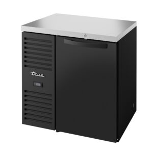 True TBR32-RISZ1-L-B-S-1 32" Solid Swing Door Back Bar Refrigerator with LED Interior Lighting