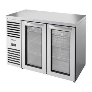 True TBR48-RISZ1-L-S-GG-1 48″ Stainless Steel Back Bar Refrigerator with 2 Glass Doors & LED