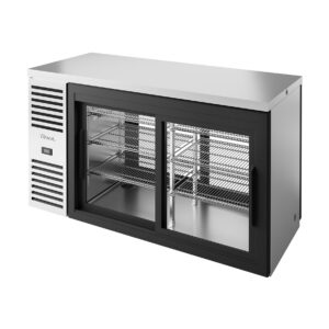 True TBR60-PTSZ1-L-S-11-11-1 60″ 4 Solid Sliding Door Pass-Thru Single Zone Refrigerator