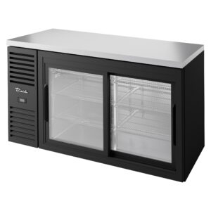 True TBR60-RISZ1-L-B-11-1 60″ Back Bar Refrigerator with 2 Sliding Glass Doors & LED Lighting