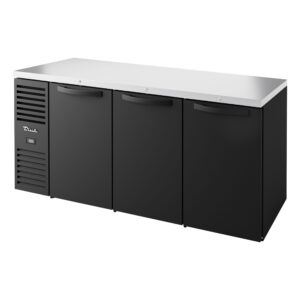 True TBR72-RISZ1-L-B-SSS-1 72″ 3 Solid Swing Door Back Bar Refrigerator with LED Lighting