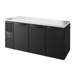 True TBR92-RISZ1-L-B-SSSS-1 92″ 4 Solid Door Back Bar Refrigerator with LED Interior Lighting