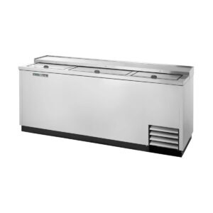 True TD-80-30-S-HC 80″ Solid Slide Lid Stainless Steel Deep Well Horizontal Bottle Cooler