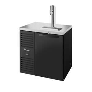 True TDR32-RI 32″ One Section Black Draft Beer Cooler, 2 Kegs Capacity, 115 Volts