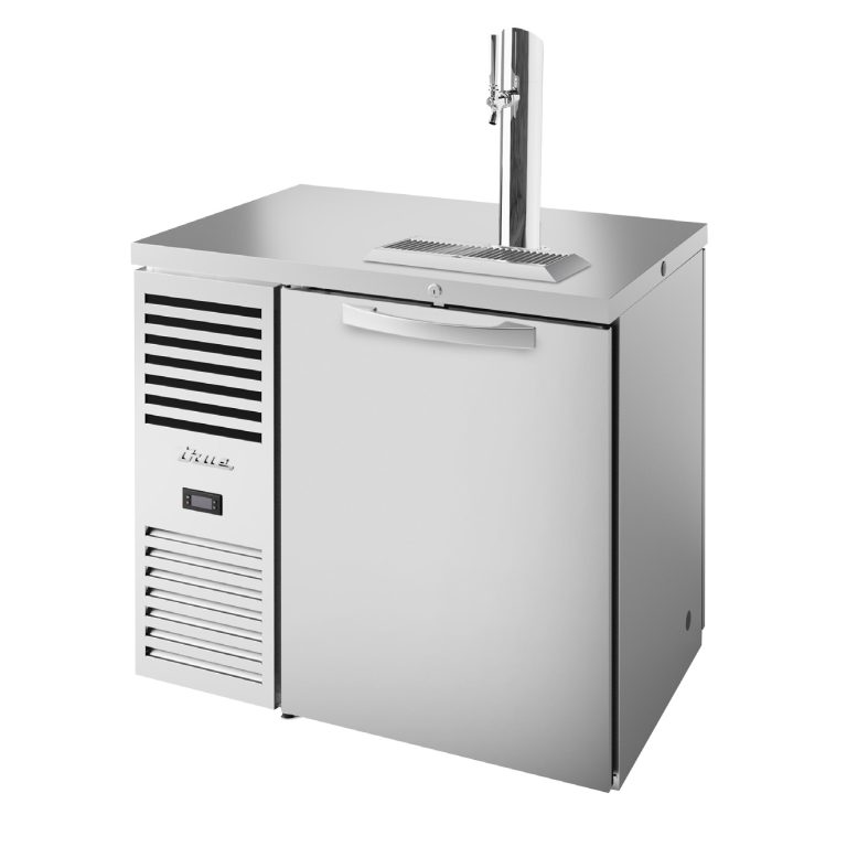 True TDR36-PTSZ1-L-S-S-S-1 36" 1 Section Stainless Steel Solid Door Pass-Thru Draft Beer Cooler