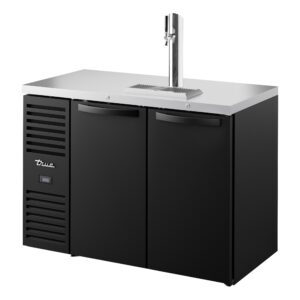 True TDR48-RISZ1-L-B-SS-1 48″ Black Two Section Draft Beer Cooler, LED Lighting, 120 Volts