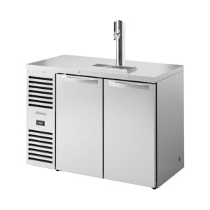 True TDR48-RISZ1-L-S-SS-1 48″ Stainless Steel Two Section Solid Door Draft Beer Cooler, 120V