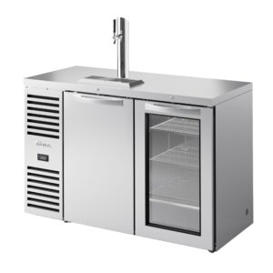 True TDR52-RISZ1-L-S-SG-1 52″ Two Section Stainless Steel Draft Beer Cooler, 120 Volts