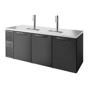 True TDR84-PTSZ1-L-B-SSS-SSS-1 84" Three Section Solid Door Pass-Thru Draft Beer Cooler - Image 1
