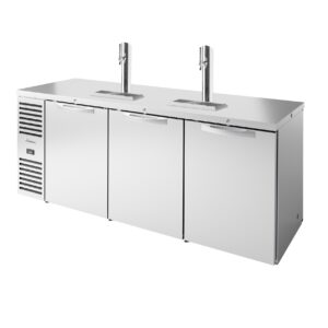 True TDR84-PTSZ1-L-S-SSS-SSS-1 84″ Three Section Stainless Steel Pass-Thru Draft Beer Cooler