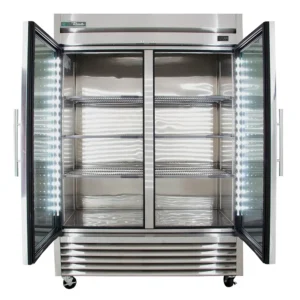 True TS-49G-HC~FGD01 54 1/10″ Two Section Reach In Refrigerator, (2) Left/Right Hinge Glass Doors, 115v