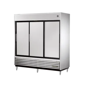 True TSD-69-HC 78 1/8″ Three Section Reach In Refrigerator, (3) Sliding Solid Doors, 115v