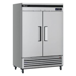 Turbo Air TSR-49SD-N6 54″ Two Section Super Deluxe Reach-In Refrigerator w/ 2 Solid Doors, Bottom Mount, 43 cu. ft.