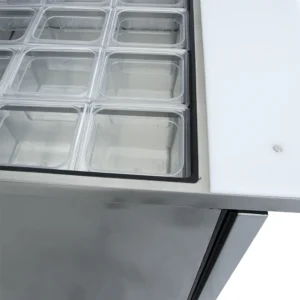 True TSSU-27-12M-C-HC 27″ TSSU Series Mega Top Sandwich/Salad Prep Table w/ Refrigerated Base, 115v