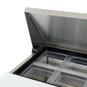 True TSSU-27-08-HC 27″ TSSU Series Sandwich/Salad Prep Table w/ Refrigerated Base, 115v