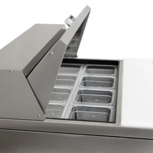 True TSSU-27-08-HC 27″ TSSU Series Sandwich/Salad Prep Table w/ Refrigerated Base, 115v