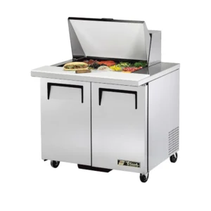 True TSSU-36-15M-B-HC 36 3/8″ TSSU Series Mega Top Sandwich/Salad Prep Table w/ Refrigerated Base, 115v